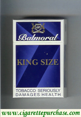 Balmoral king size cigarettes